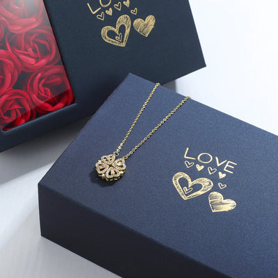 Clover Necklace w/ Rose Gift Box