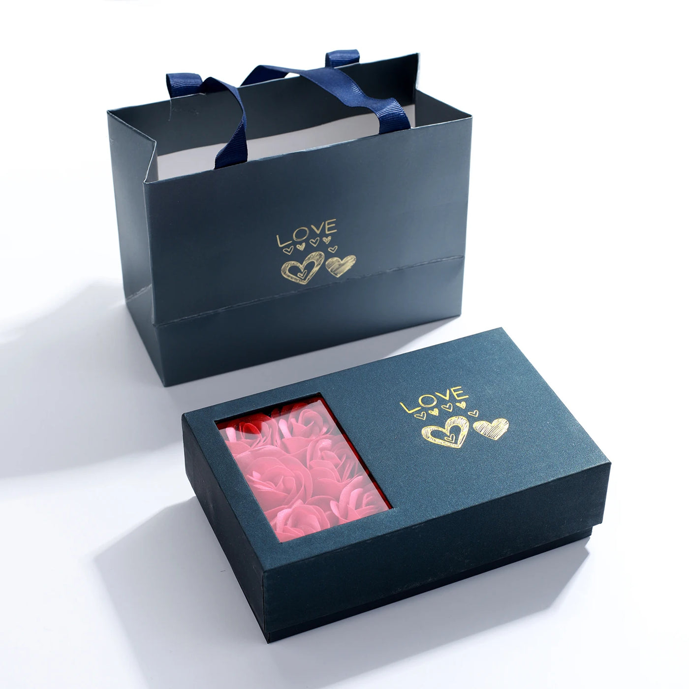 Love Letter Envelope Necklace With Rose Gift Box