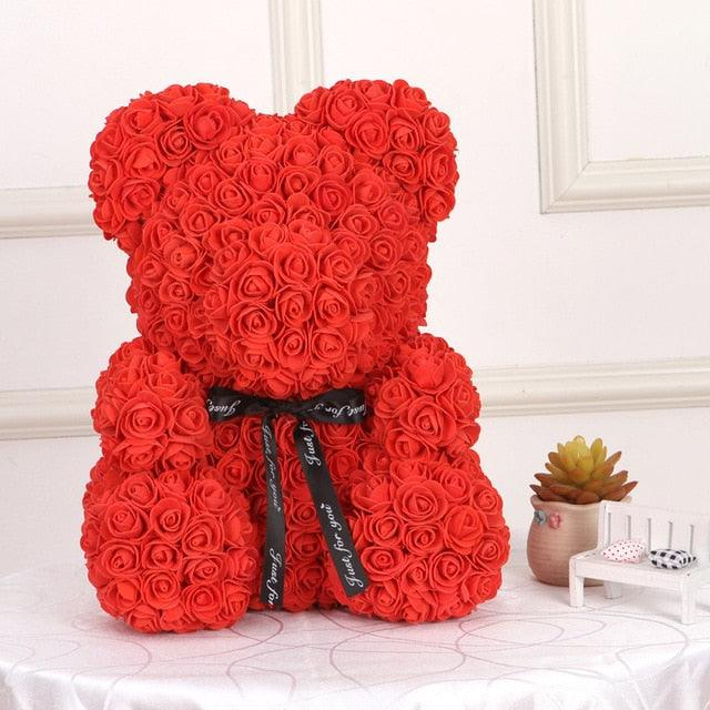 Forever Rose Teddy Bear w/ Gift Box