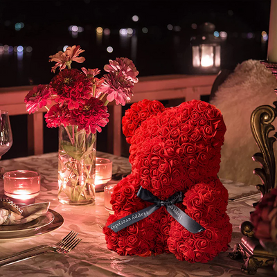 Forever Rose Teddy Bear w/ Gift Box