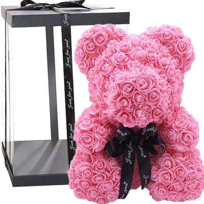 Forever Rose Teddy Bear w/ Gift Box