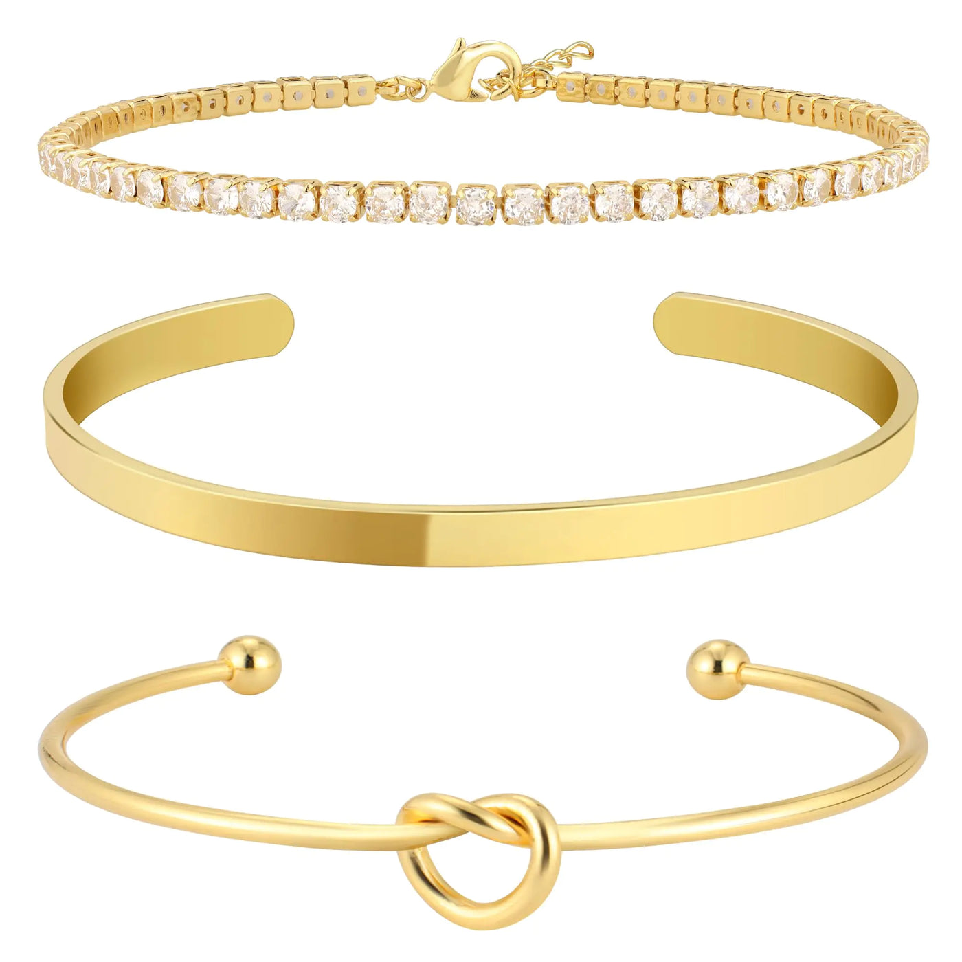 Golden Trinity Bracelet Set