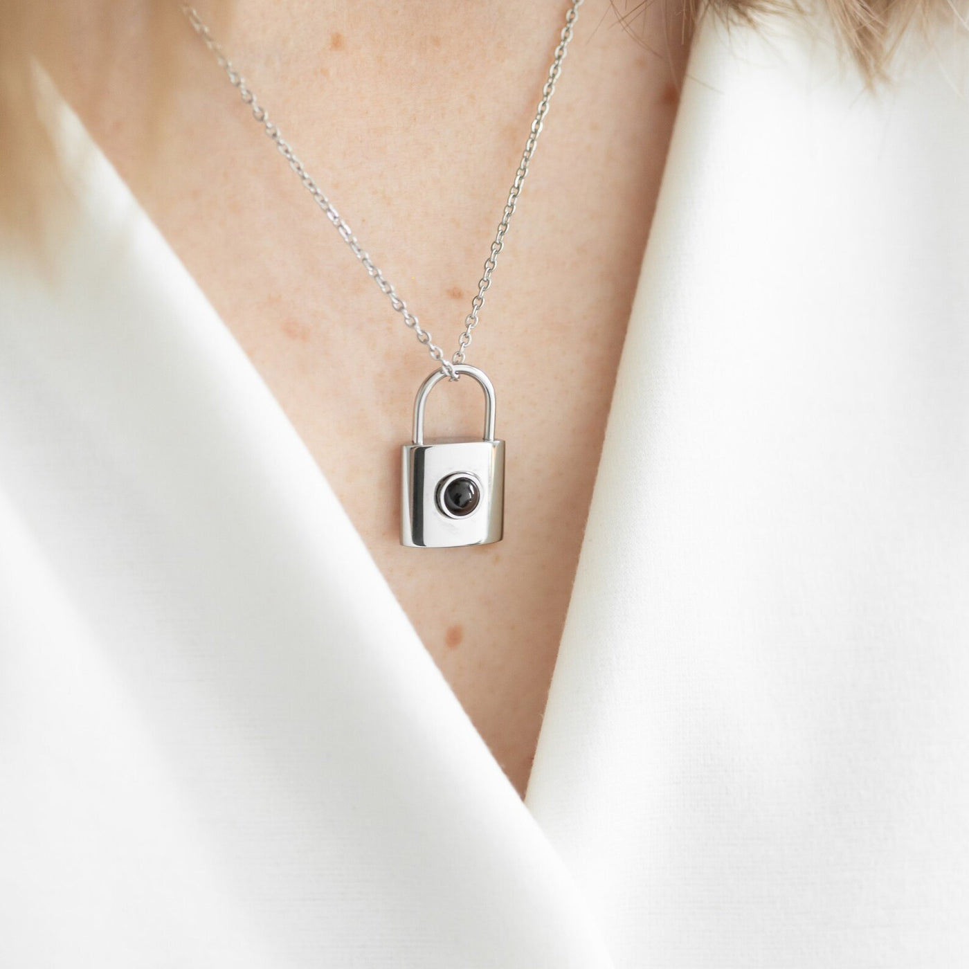 Personalized Love Locked - Photo Projection Necklace