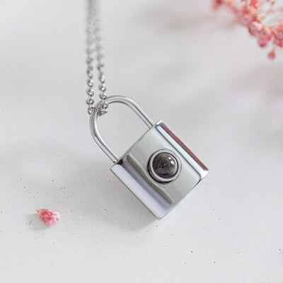 Personalized Love Locked - Photo Projection Necklace