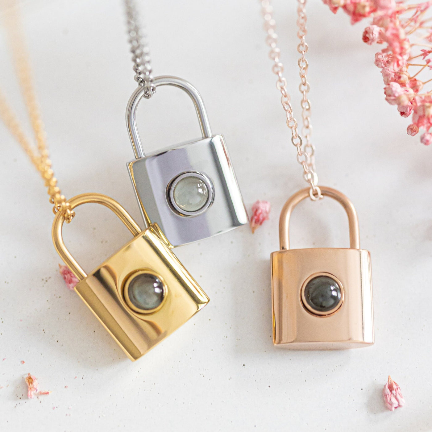 Personalized Love Locked - Photo Projection Necklace