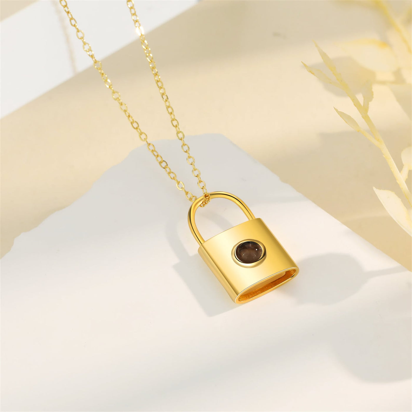 Personalized Love Locked - Photo Projection Necklace