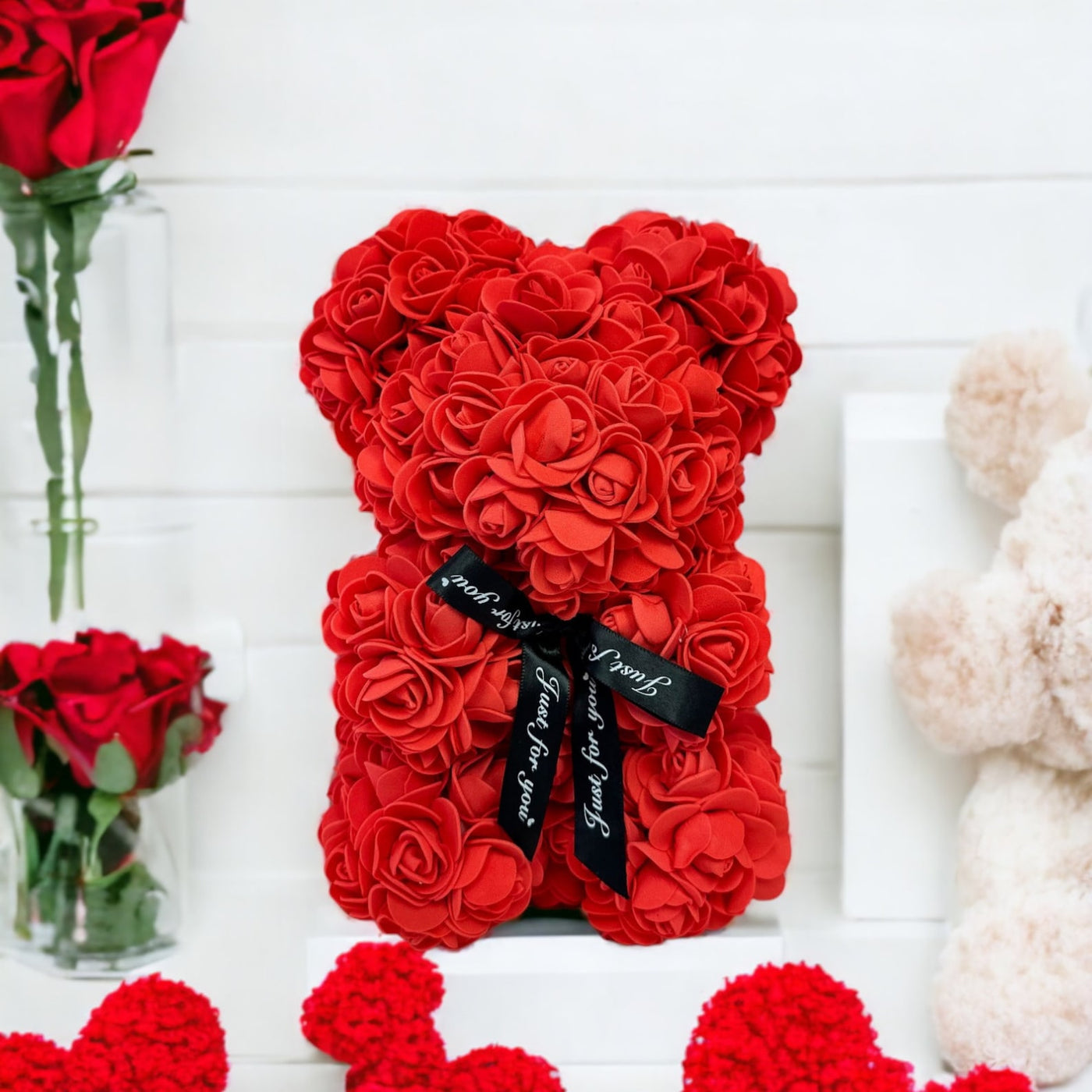 Forever Rose Teddy Bear w/ Gift Box